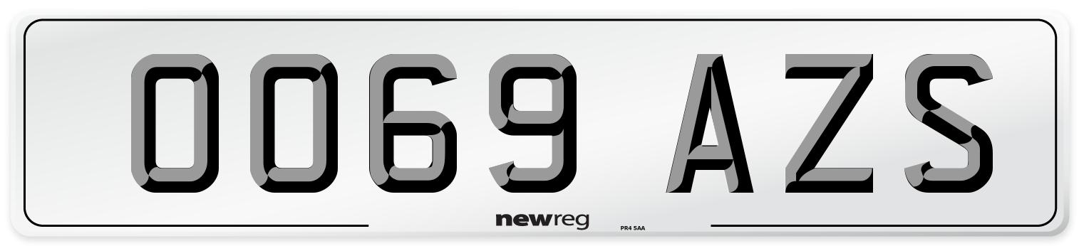 OO69 AZS Number Plate from New Reg